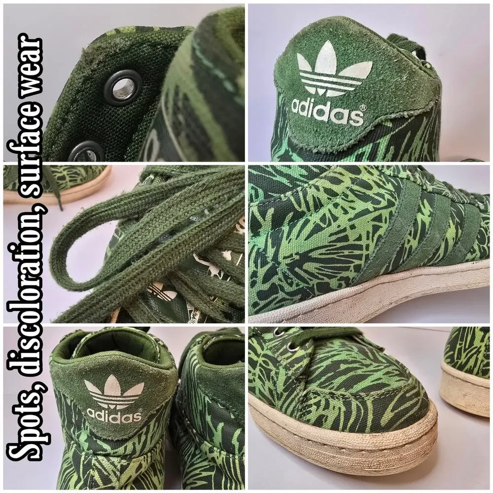 Adidas Jabbar Mid Top Sneakers Men's Size 12 Green Jungle Print D67390 - Picture 7 of 12